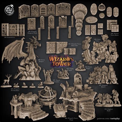 Miniaturas Rpg Cast n Play Outubro 2021 Wizard s Tower Escorrega o Preço