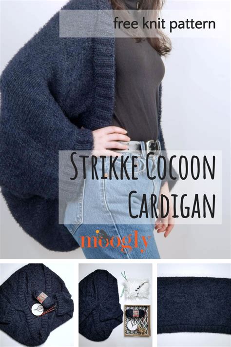 Strikke Cocoon Cardigan Free Knit Pattern On Moogly In 2022