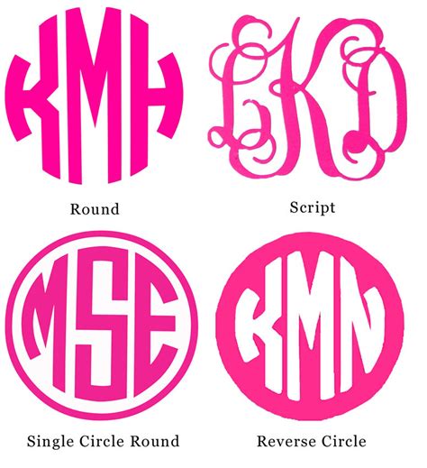 Monogram Car Decal Monogram Car Sticker Monogram Truck Etsy