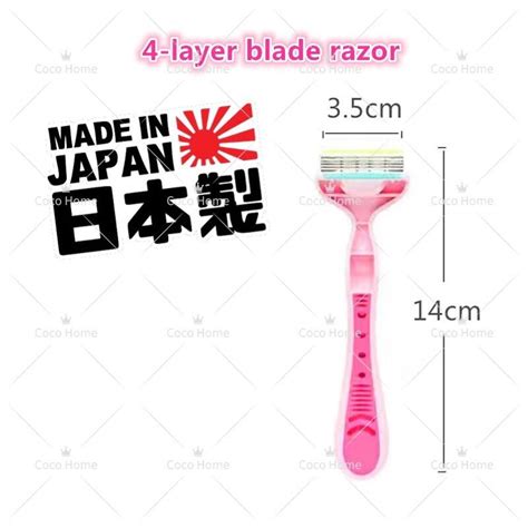 Japan KAI Body Shavers Bikini Line Razor With 4 Layer Razor Blade 2 Pcs Beauty Personal