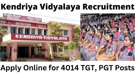 Kvs Recruitment Apply Online For Tgt Pgt