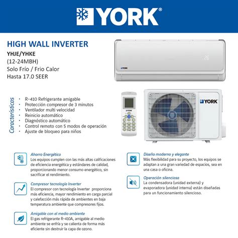 Minisplit Inverter York Toneladas V Fr O Y Calor The Home Depot