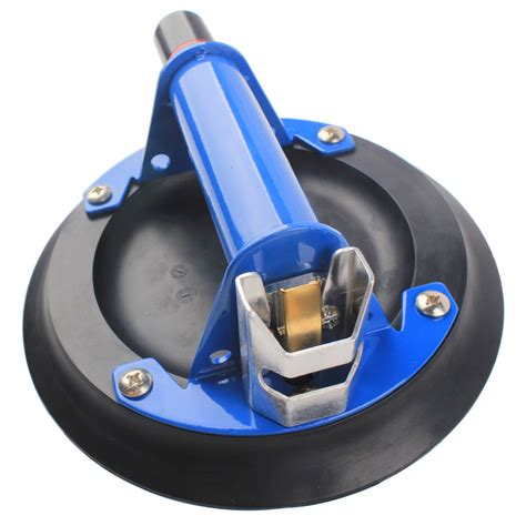 Glass Vacuum Suction Cup Lifter With Metal Handle And Brass Pump