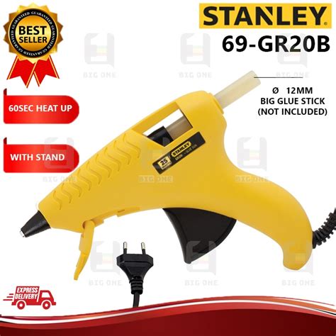 HEAVY DUTY STANLEY GR B HEAVY DUTY GLUESHOT HOT GLUE GUN W WITH PIN ROUND PLUG