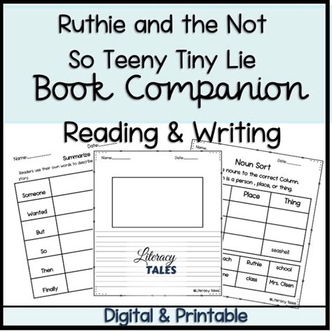 Reading And Writing Book Companion Ruthie And The Not So Teeny Tiny Lie