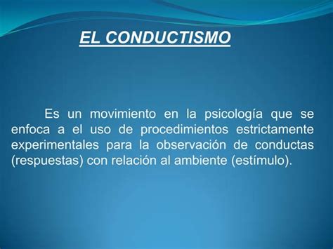 El Conductismo PPT Descarga Gratuita