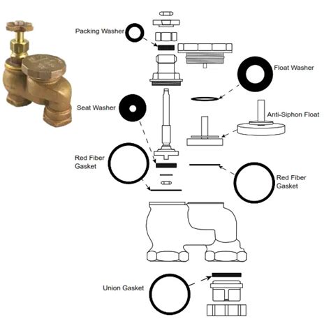 Brass Anti Siphon Valve Repair Kit