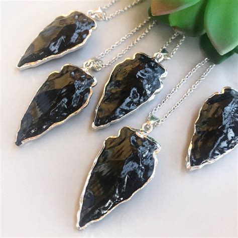 Arrowhead Obsidian Real Etsy