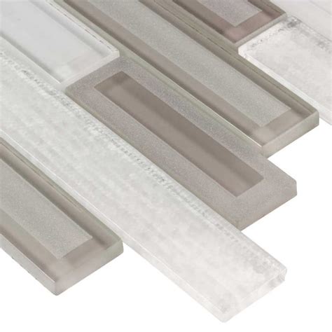 Elida Ceramica Artistry Linear 12 In X 12 In Glossy Glass Linear Wall Tile 094 Sq Ft Piece