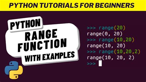 Python Range Function Python Range Function Explained Python Tutorials Youtube