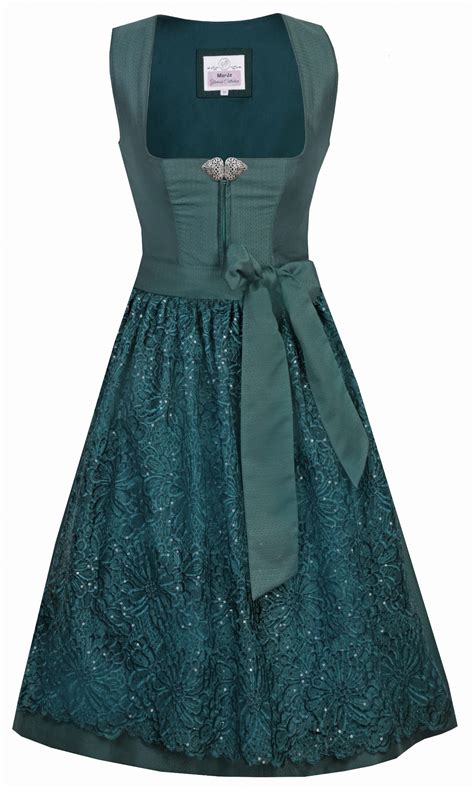Dirndl NADESCHA butelkowa zieleń Ronja & Birk