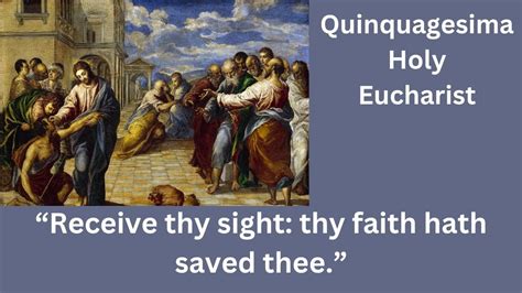 Quinquagesima Sunday Holy Eucharist YouTube