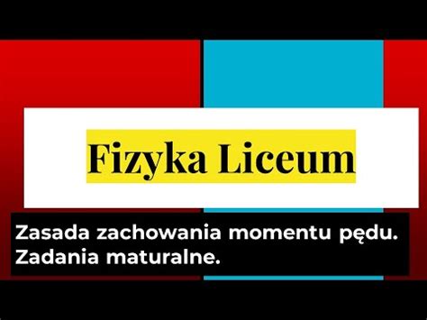 Ruch Obrotowy Zasada Zachowania Momentu P Du Zadania Z Youtube