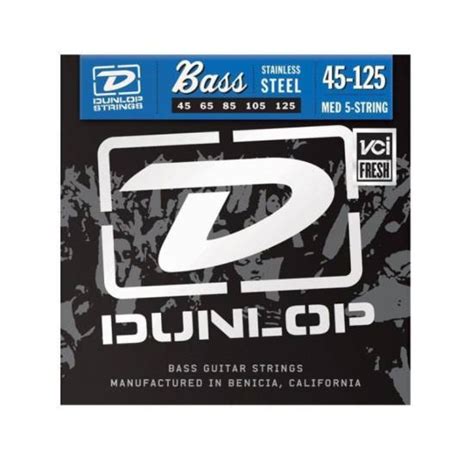 Струны для бас-гитары Dunlop DBS45125 Stainless Steel Light 45/125 ...