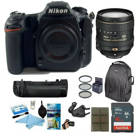 Nikon D500 Dslr With 16 80mm Ed Vr Lens With Mb D17 Battery Grip And