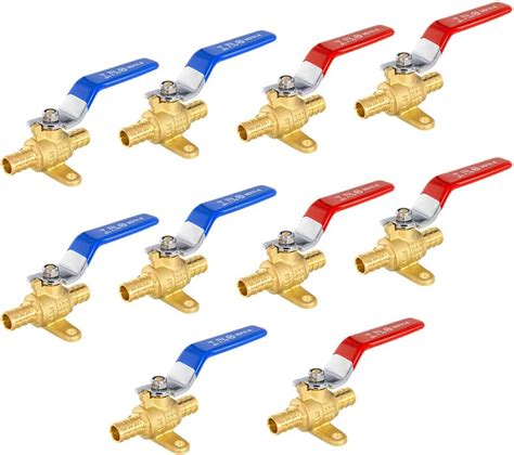 Amazon 10 Pack EFIELD 1 2 Inch Crimp Pex Brass Full Port Shut Off