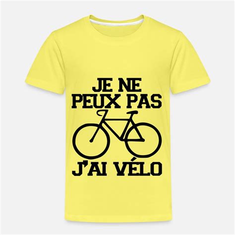 je ne peux pas j ai vélo citations cycliste T shirt premium Enfant