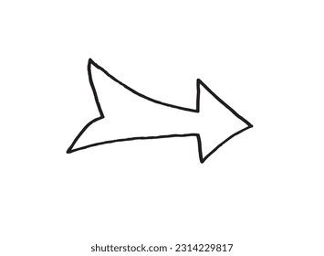 Arrow Outline Illustration Image Hand Drawn Stock Vector (Royalty Free) 2314229817 | Shutterstock