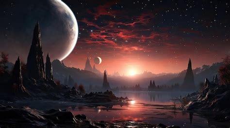 Premium Ai Image Alien World Distant Star System Habitable Exoplanet