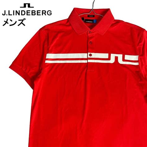 J Lindeberg ジェイリンドバーグ 半袖 ポロシャツ レッド M メンズ ゴルフウェア メルカリshops