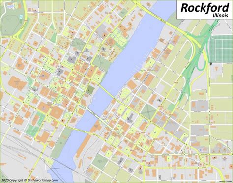 Rockford Downtown Map Ontheworldmap