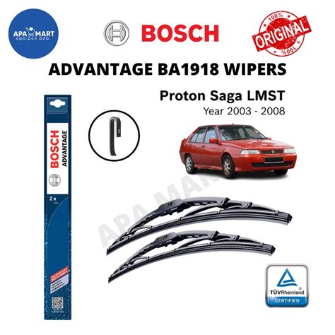 Bosch Advantage Ba U Hook Wiper Set For Proton Saga Lmst Year