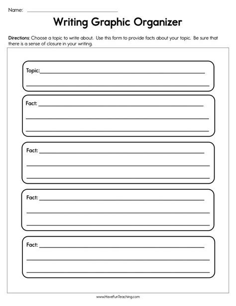 Writing Graphic Organizers 2nd Grade