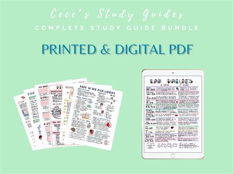 Printed Digital Complete Nursing Study Guide Bundle Hard Etsy