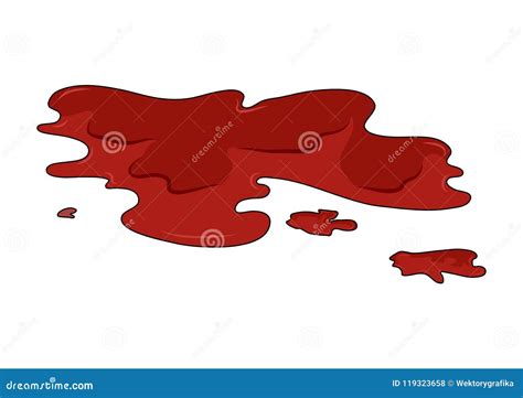 Blood Puddle Simple Vector Design Isolated On White Stock Vector