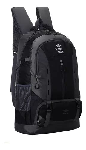 Mochila De Viaje Alpine Skate Camping Trekking Litros Color Negro