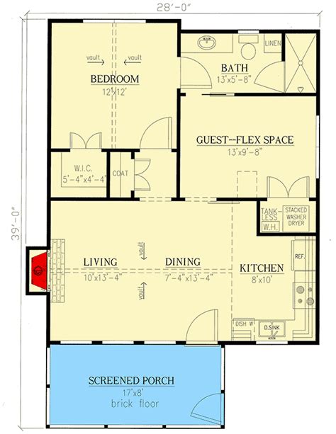 Compact And Versatile 1 To 2 Bedroom House Plan 24391tw Architectural Designs Plans