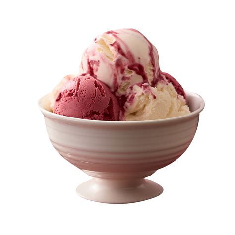 Tasty red velvet ice cream bowl isolated on transparent background ...