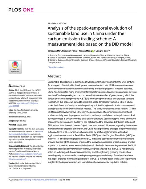 Pdf Analysis Of The Spatio Temporal Evolution Of Sustainable Land Use