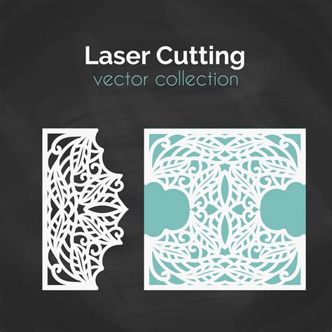 Laser Cut Card Template For Cutting Cutout Illustration 332636