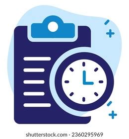 Illustration Icon Timesheet Stock Vector (Royalty Free) 2360295969 ...