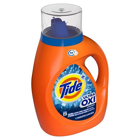 Tide Ultra Oxi Liquid Laundry Detergent 24 Loads 34 Fl Oz HE