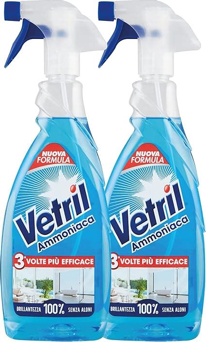 Vetril Detergente Spray Vetri E Superfici Con Ammoniaca Azione