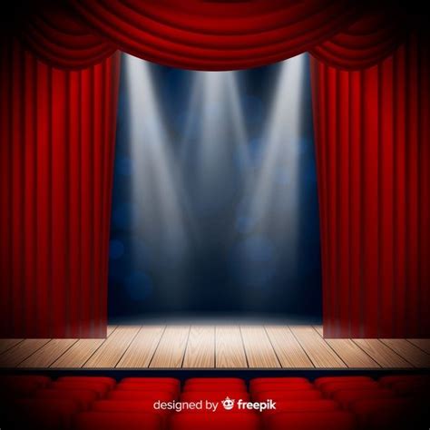 Escenario De Teatro Realista Con Asiento Premium Vector Freepik