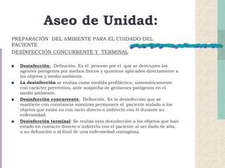 Unidad Tema Asepsia Y Antisepsia Ppt