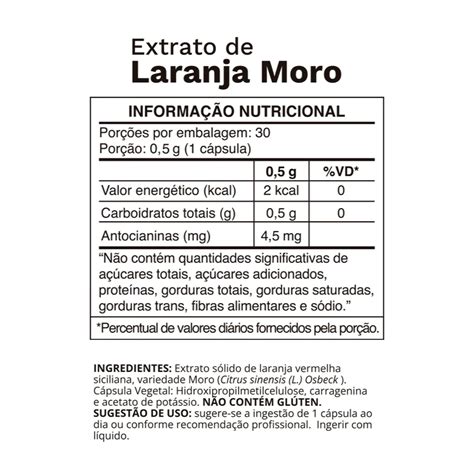 Extrato De Laranja Moro C Psulas Morosil Ocean Drop Bh Suplementos