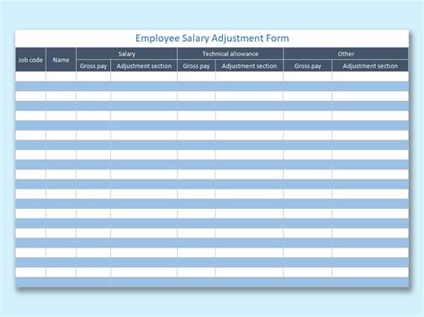 Payroll Adjustment Form Template