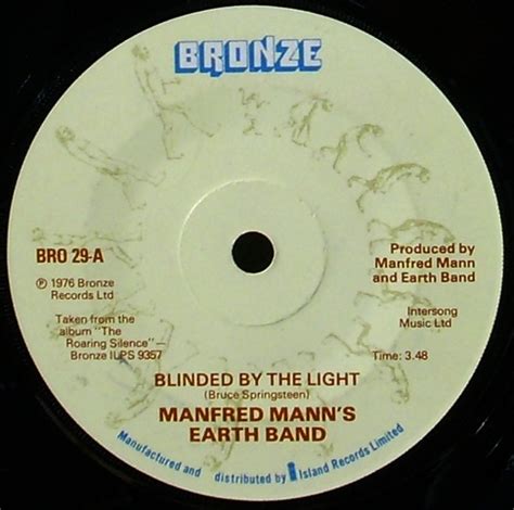 Manfred Mann S Earth Band Blinded By The Light Solid Centre