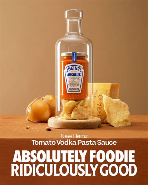 Heinz Partners Absolut To Recreate Famed Bottle Ads For New Vodka Pasta Sauce