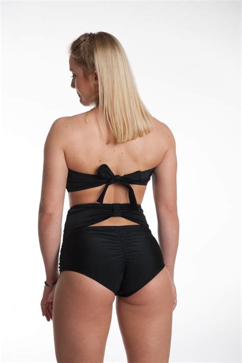 High Waist Sexy Bikini Bottom Cheeky Brazilian Bow Back Etsy