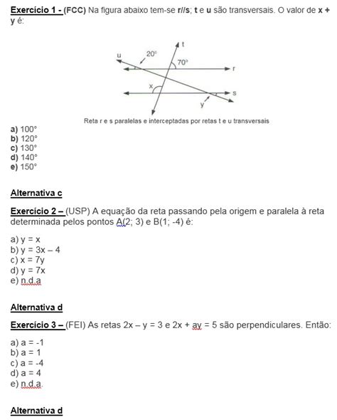 Retas Paralelas Ou Transversais Resumo De Matemática Enem