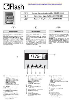 Legrand Programmation Horloge Pdf Notice Manuel D Utilisation