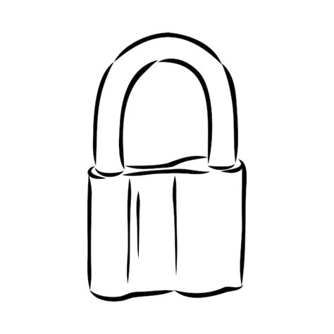 Premium Vector Vector Sketch Illustration Padlock Padlock Vector