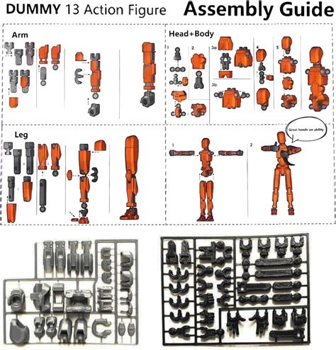 Pcs T Action Figure Lucky Robot Action Figure D Printed Multi