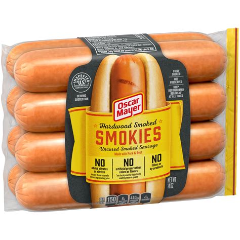 Oscar Mayer Smokies Uncured Smoked Sausage 8 Ct 14 0 Oz Package