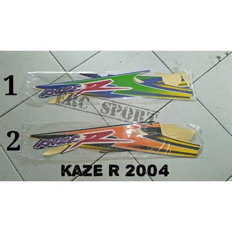 Jual Striping Sticker Kawazaki Kaze R Kazer Hijau Kuning Oren